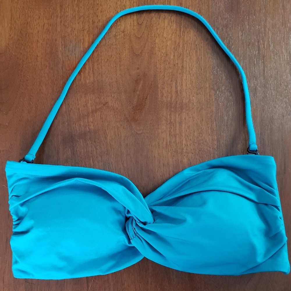 Mossimo Turquoise Bandeau Bathing Suit Top